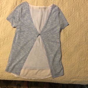 Blue and white summer top